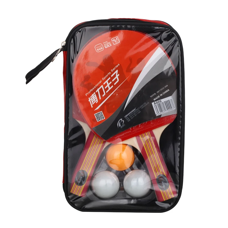 
Manufacturer direct selling A009 training table tennis racket practice racket set table tennis three ball two racket poplar 