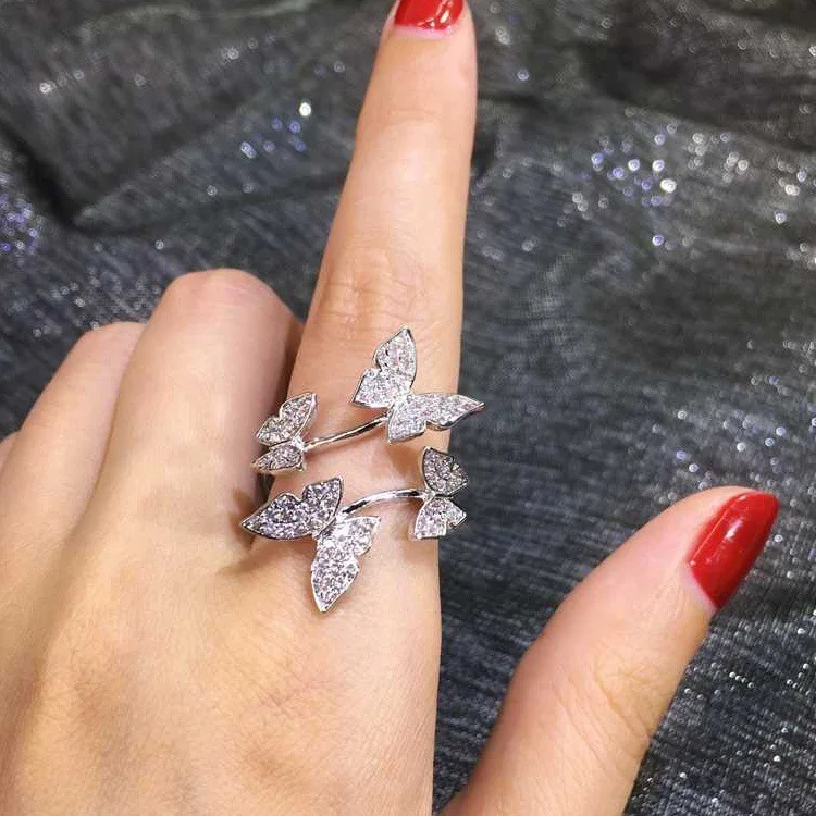 

Adjusted Gold Butterfly Ring Dainty Silver Rings Best Friend Rose Gold Ring Gift for Mom, Picture