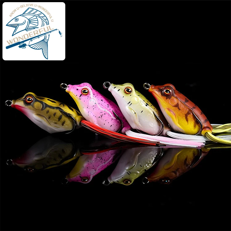 

Chinese Factory Hot Sale Fishing Bait Frog Lure 30 Colors Bionic Thunder Frog Set Lua Fishing Frog Lure Bait