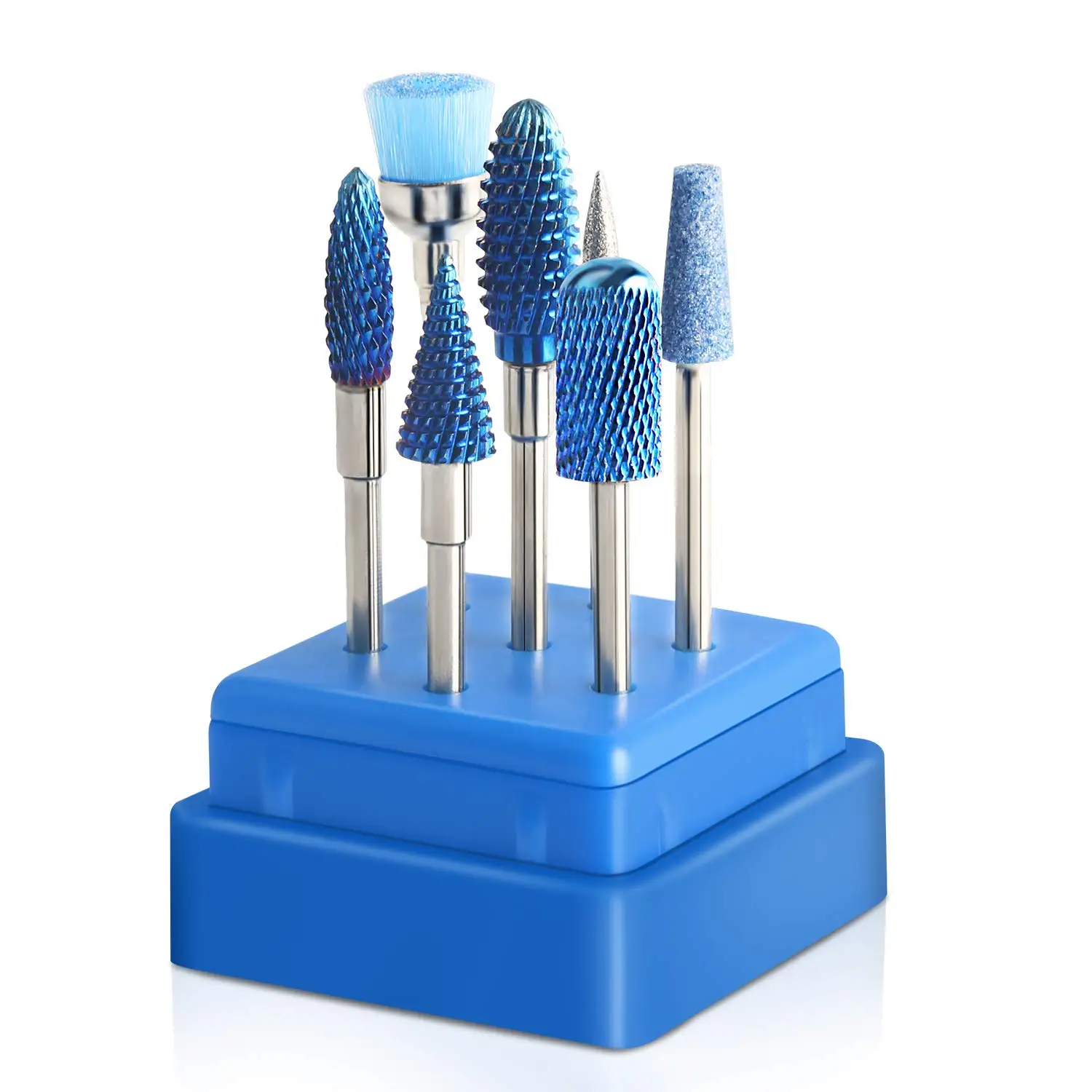 

Blue Tungsten Alloy Nail Drill Bit Diamond Drilling Bits for Nails Remove Gel Polish Drill Machine Use Bit High Quality Tungsten