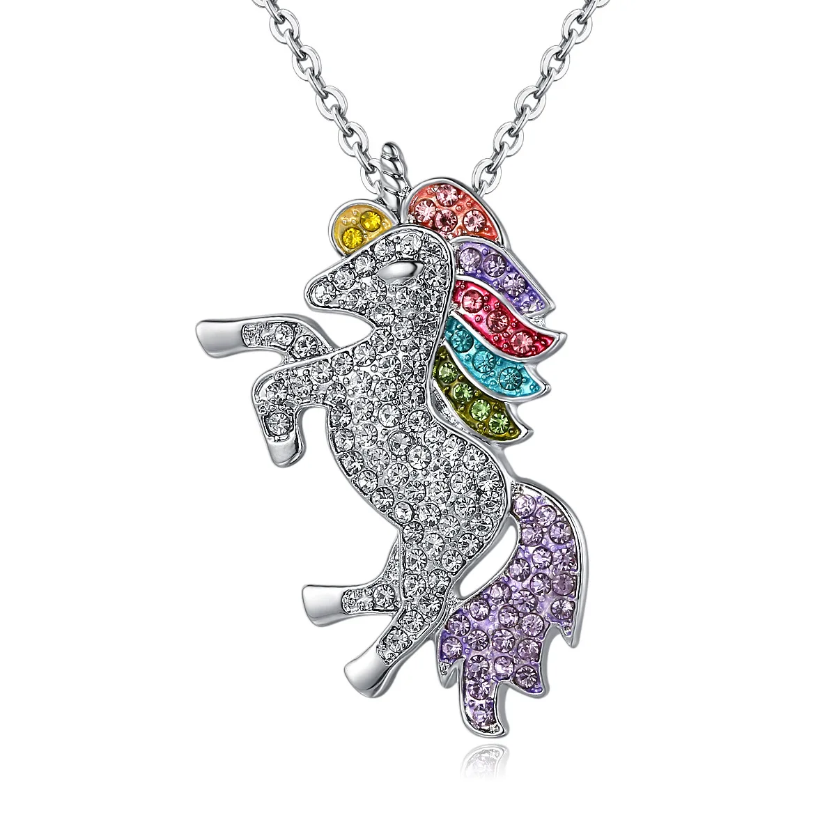 

Hot Selling Unicorn Jewelry Gold Tone Crystal Charm Necklace Bracelet Earrings Ring Women Accessories Jewelry, Gold ,silver