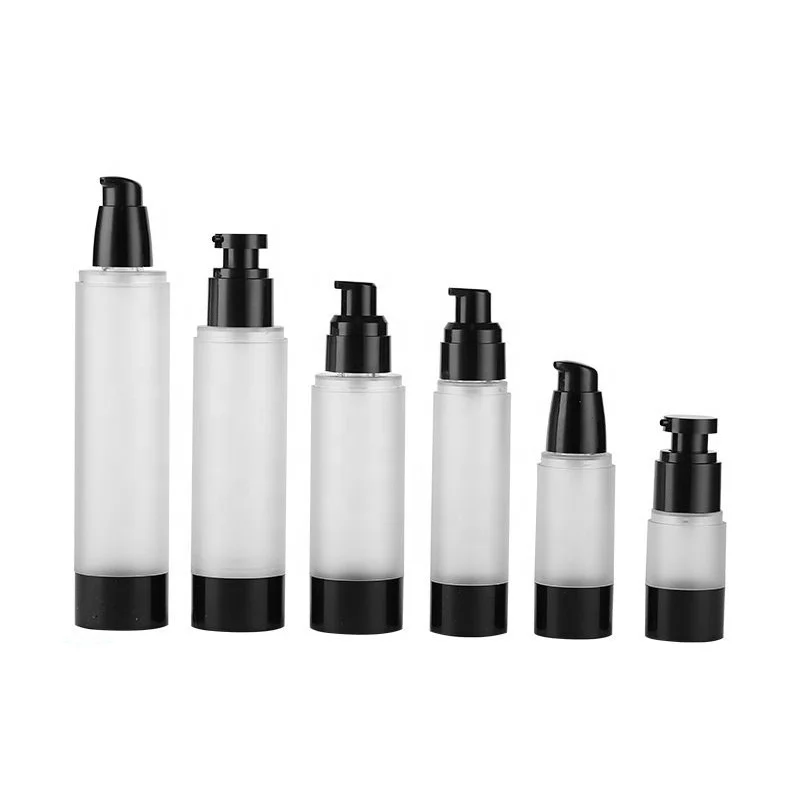 

15ml 30ml 50ml Empty Plastic Vacuum Pump Press Bottles Airless Pump Bottles for Lotion Essential Oil Foundation Toner