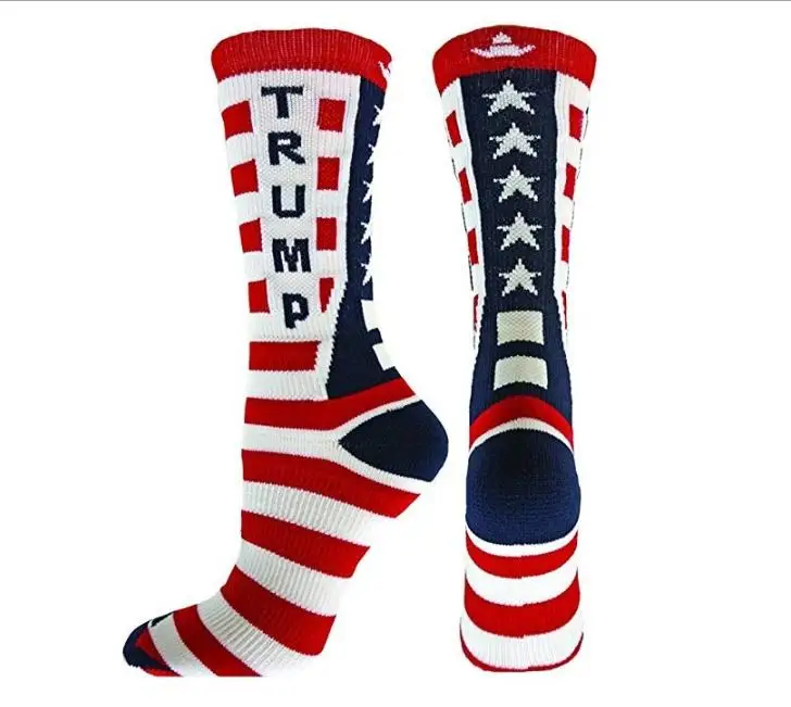 

AAA65 2020 Hot Sale High Knee Unisex Hip Hop Sock Streetwear Sports Striped Socks President Trump Election stockings, 3 colors