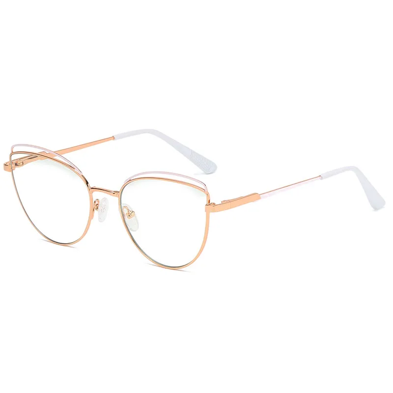 

2021 Latest Female Metal Frame Computer Glasses Anti Blue Light Lens Optical Glasses River, Picture shown