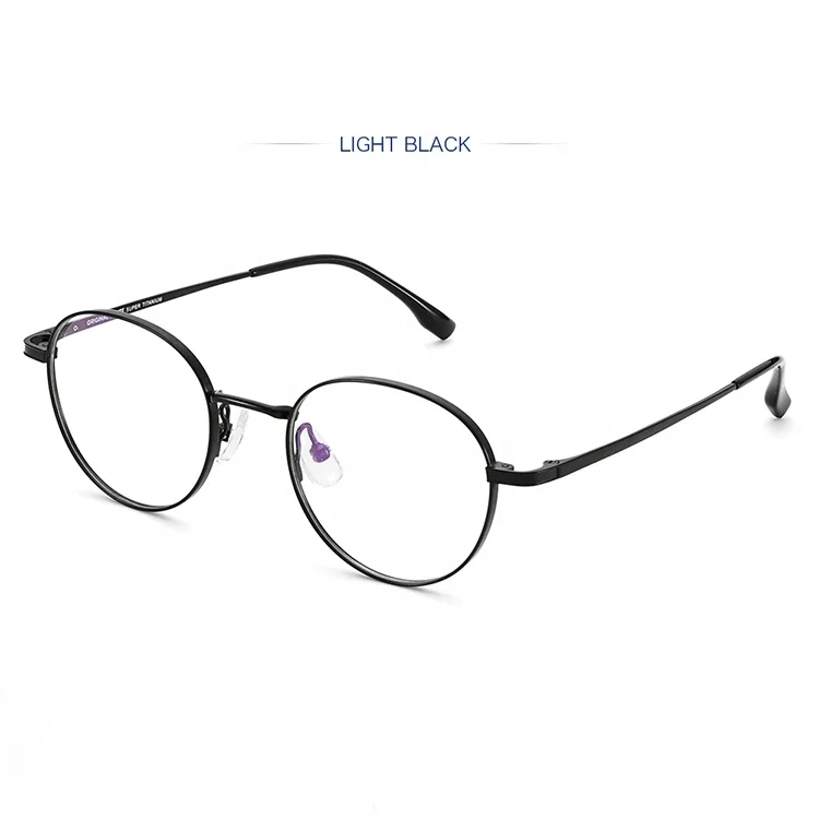 

Newest best designed unisex reading studying round titanium eyeglasses, 4 colors