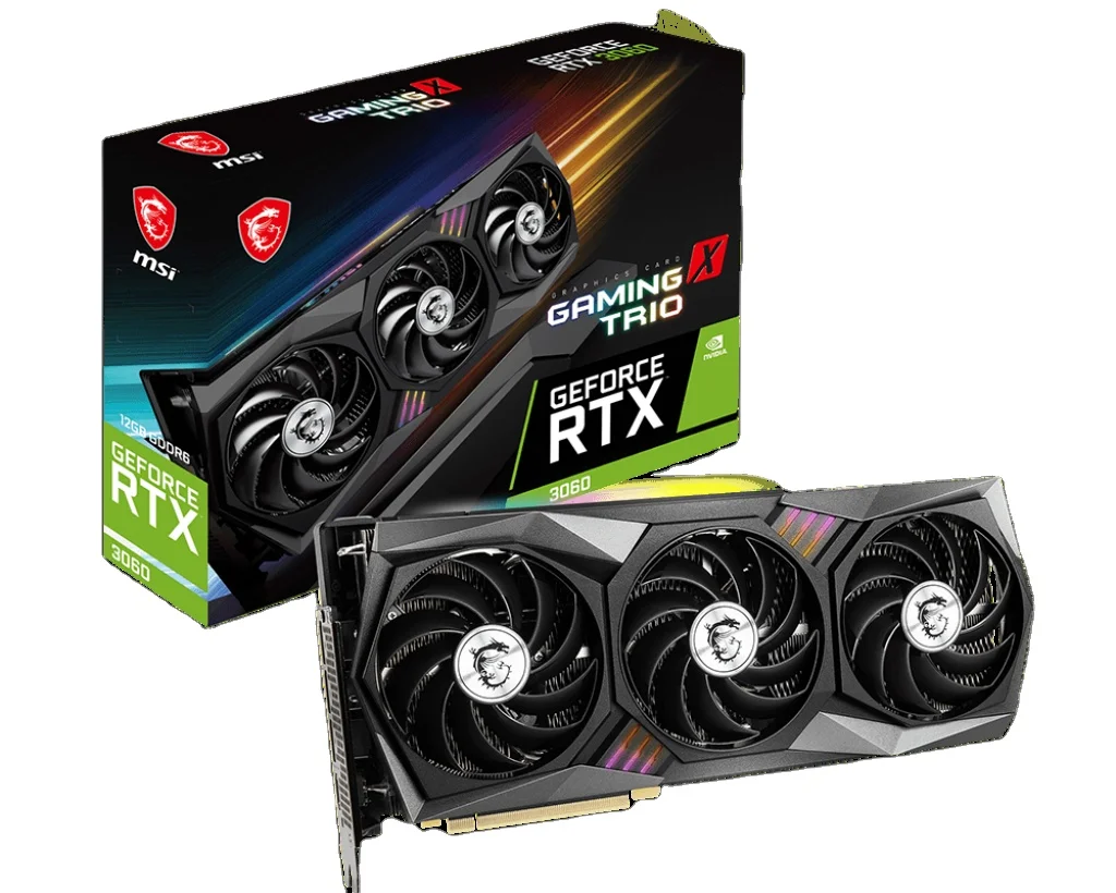 

Geforce RTX 3060 Gaming X TRIO LHR 12G GDDR6 graphics card for MSI computer gaming rtx3060 gpu video cards
