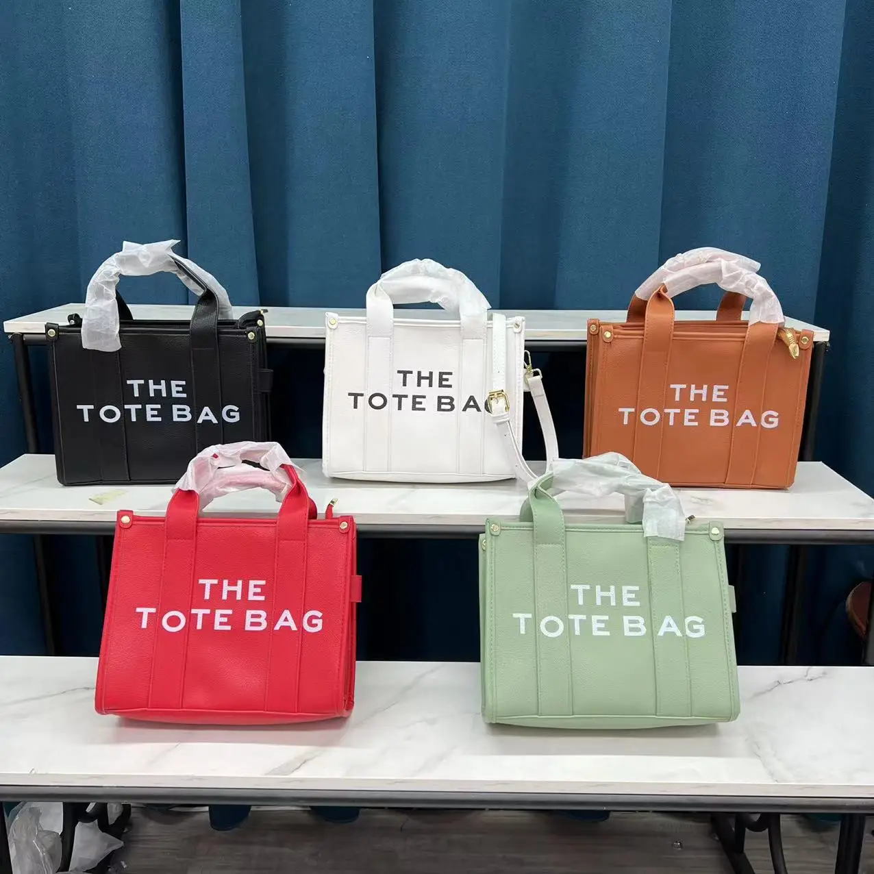 

New Style Pu Material Fashionable Tote Bag Letter Printing Square Crossbody Bag Summer Women Handbags