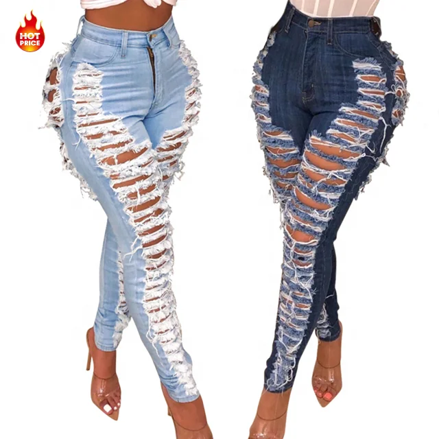 skin tight ripped jeans