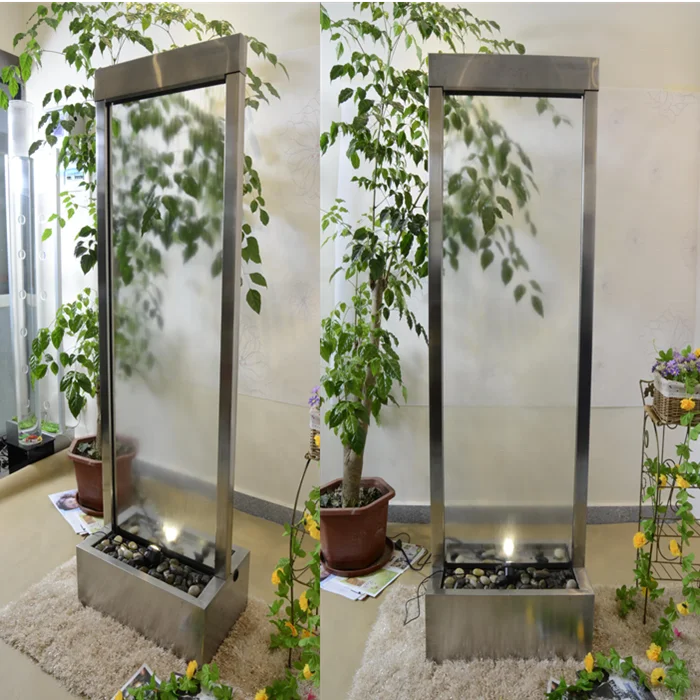

stainless steel office decorative items indoor glass waterfalls