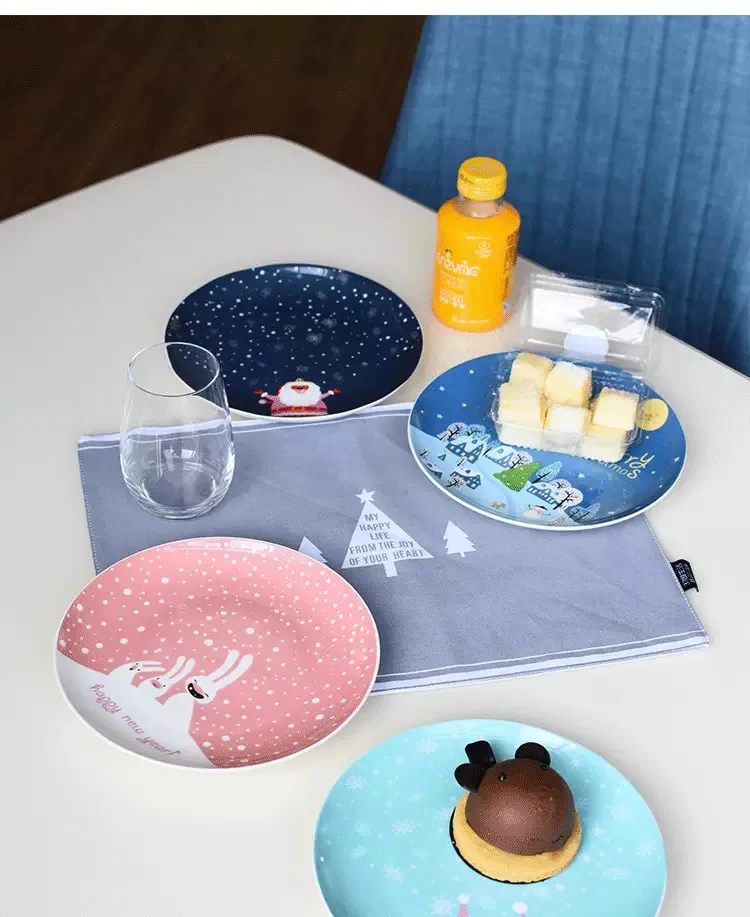 
creative 8 inch ceramic christmas Plates dinner dish for home restaurant hotel 