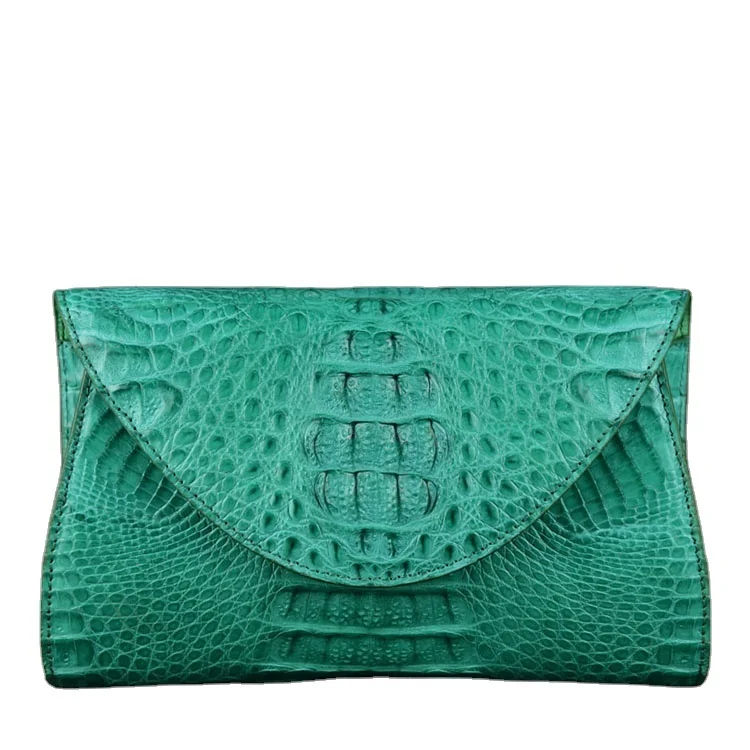 

2022 green colors clutch bags crocodile purse for women designer handbags luxury purse with chain strap