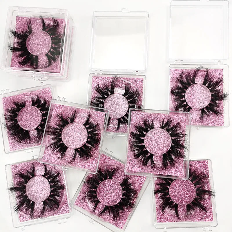 

3D Mink Eyelashes 25mm Fake Eyelashes, False Mink Eyelashes, Custom Eyelash Packaging Box vendor customized boxes