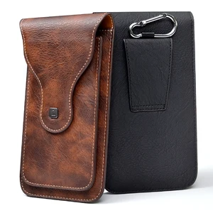 PULOKA Universal Leather Belt Clip Phone Pouch