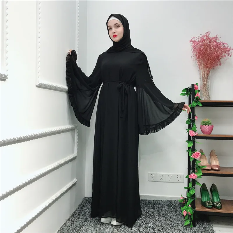 

latest abaya designs Fashion Chiffon chiffon fabric Muslim abaya, Black,nude,brown,dusty pink