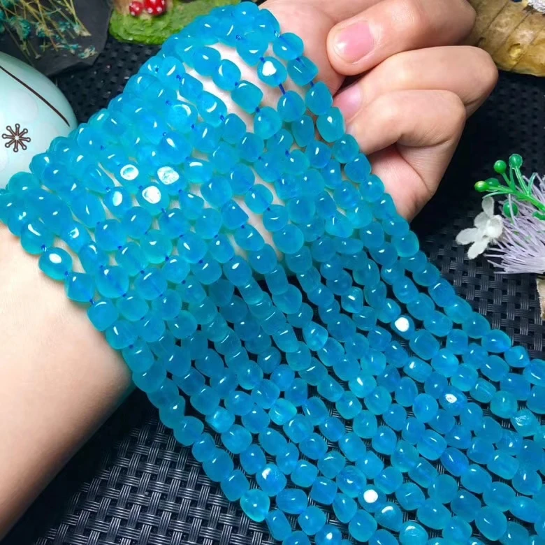 

Blue Amazonite Gravel Chips Beads for Jewelry Making Freeform