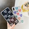 Top Selling Heart Design TPU for iPhone Case Back Cover 8 7 6s Plus X Max Soft Mobile Phone Shell Girly