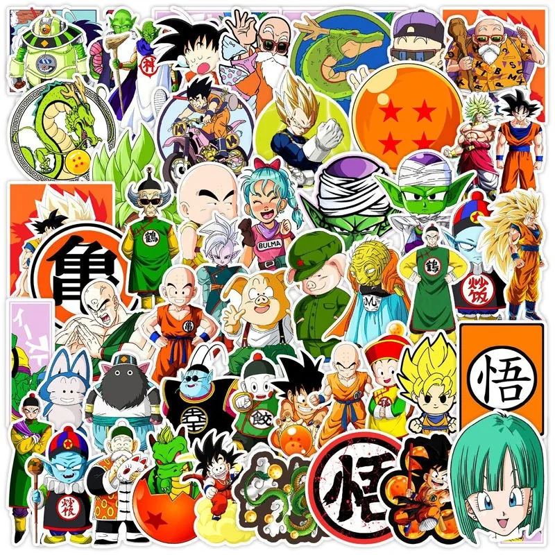 50Pcs Wholesale Japan Cartoon Anime Stickers Set Pack For Skateboard Luggage Laptop Vinyl Decorative Anime Sticker