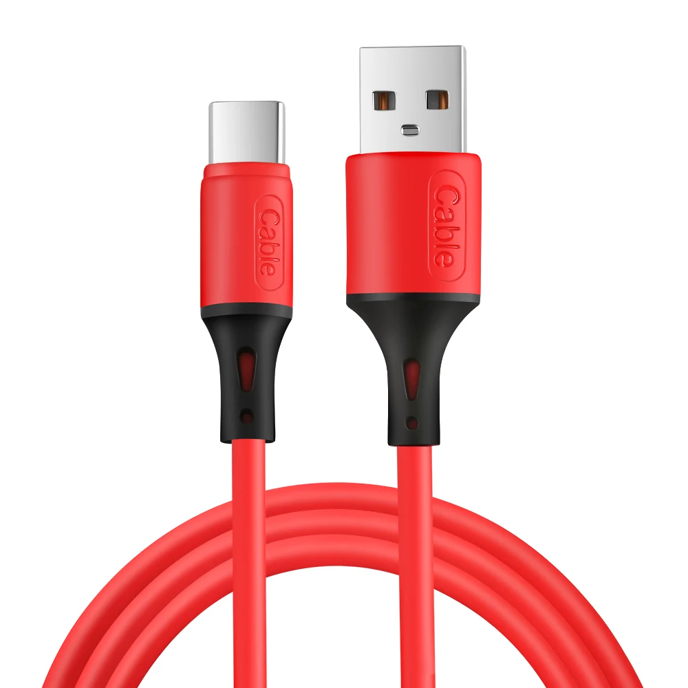 

Silica gel data cable ios android type C Quick Charger cable USB For Micro USB Lightning Cable Mobile Phone durable 3A