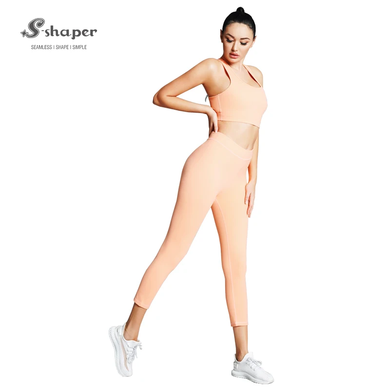 

Hot selling women new designs seamless high quality fashion sportswear, Orange