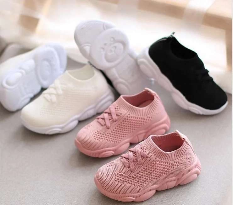 

Antislip Soft Bottom Baby Sneaker baby shoes Boys Sports Shoes, Black,white,pink