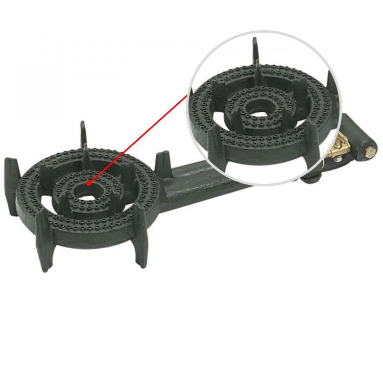 

Popular Heat Resistant Stainless Steel Cast Iron 2 Ring Burner Gas Stove