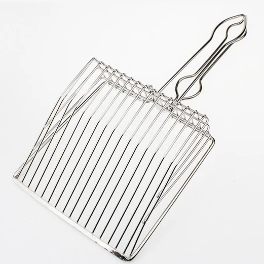 

big size metal cat litter shovel, Silver