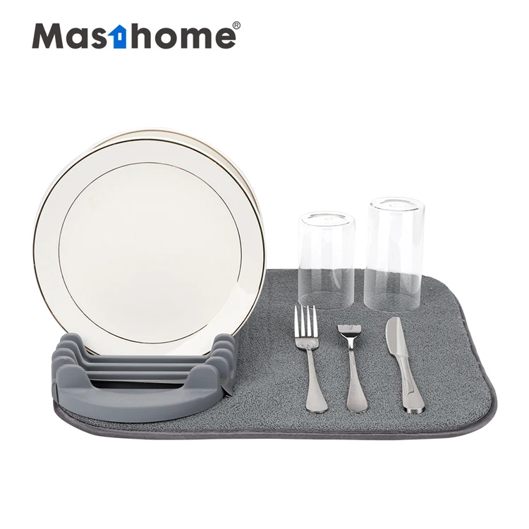 Masthome Decor Dish Rack Dry Pad Absorbent Diatomite Kitchen Tableware Table Washing Sink Mat