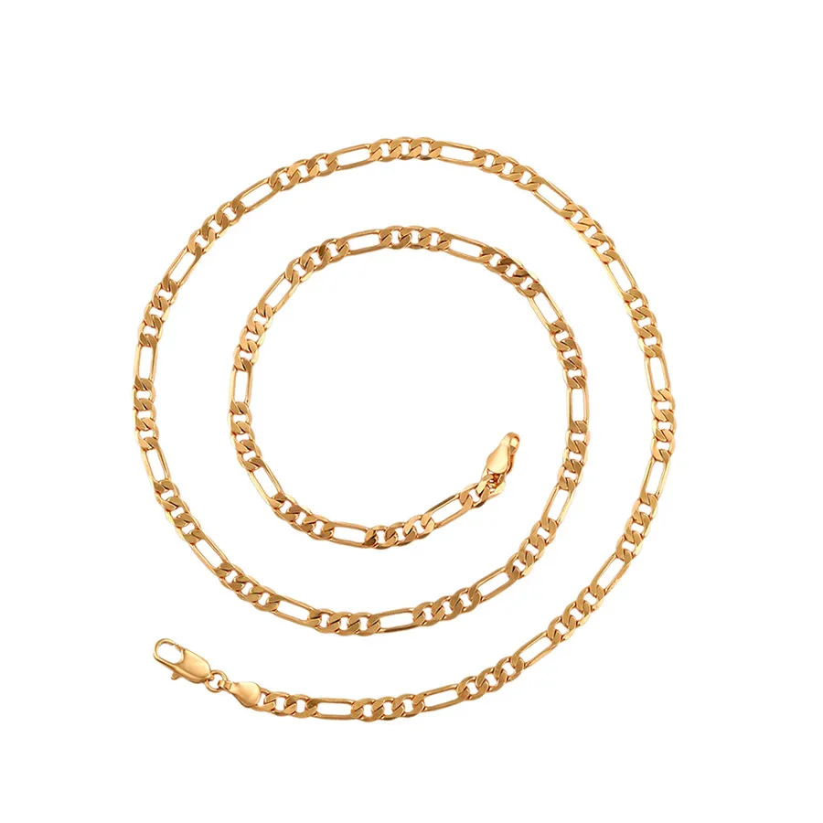 

A00856805 xuping jewelry Simple Individual Design Paper Clip Cuban Long Chain 18k Gold Plated Necklace