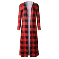 

New style Fashion buffalo plaid long cardigan