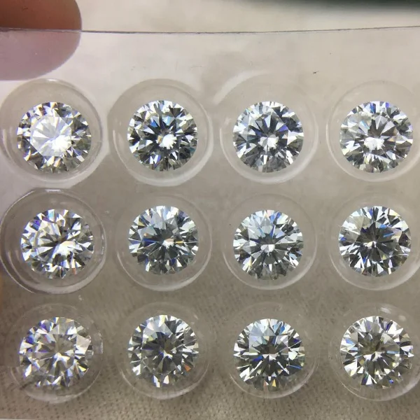 

VVS certified round brilliant cut moissanite color D 3.5-5mm lab grown diamond moissanite For jewelry making