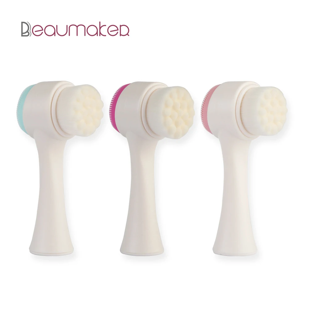 

Beaumaker 2021 New Private Label High Quality Soft Cosmetic Facial Cleaning Brush with Retail Box 3 Color Options for Wholesale