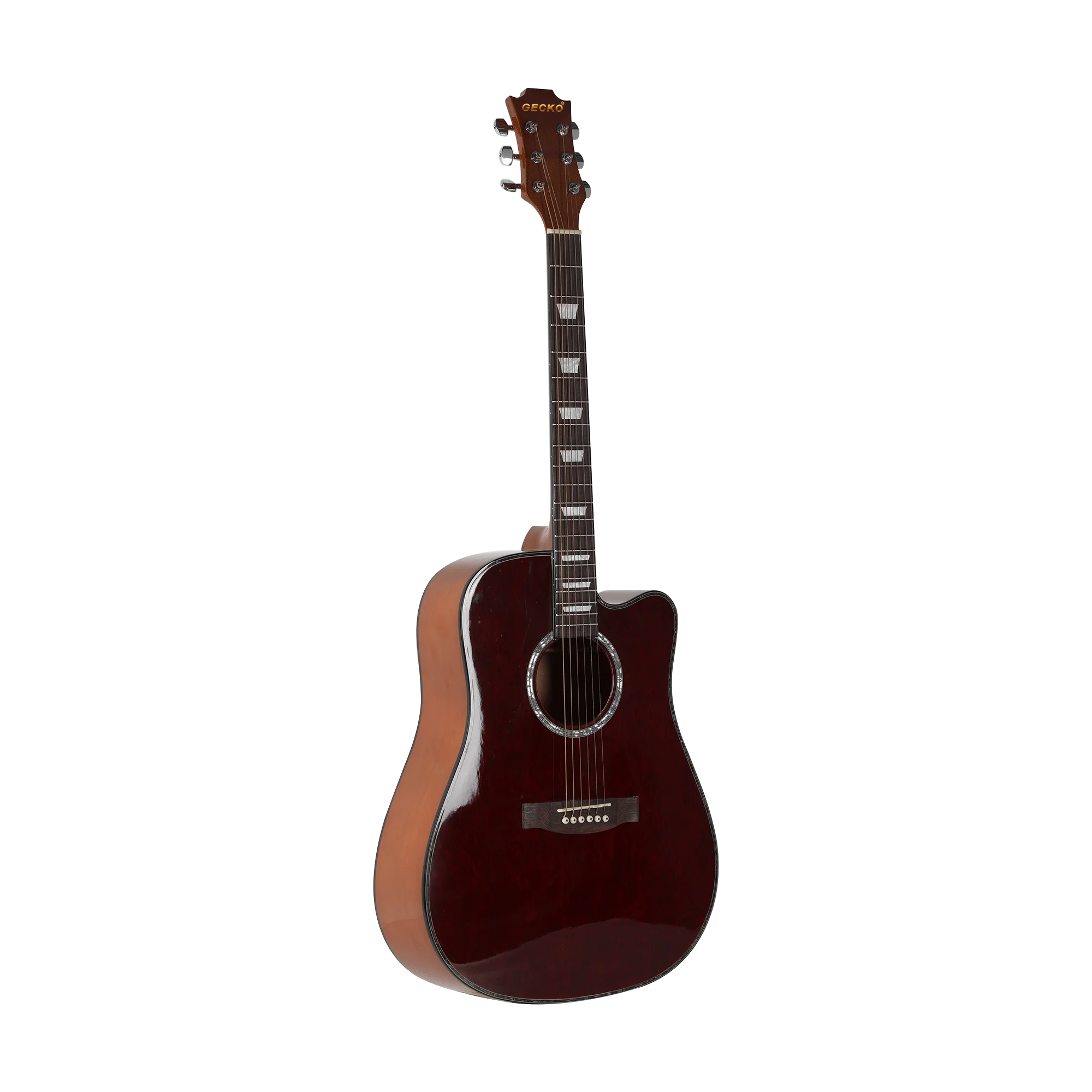 

Gecko factory wholesale sales 41 inches Linden cutaway Acoustic guitar for Adults