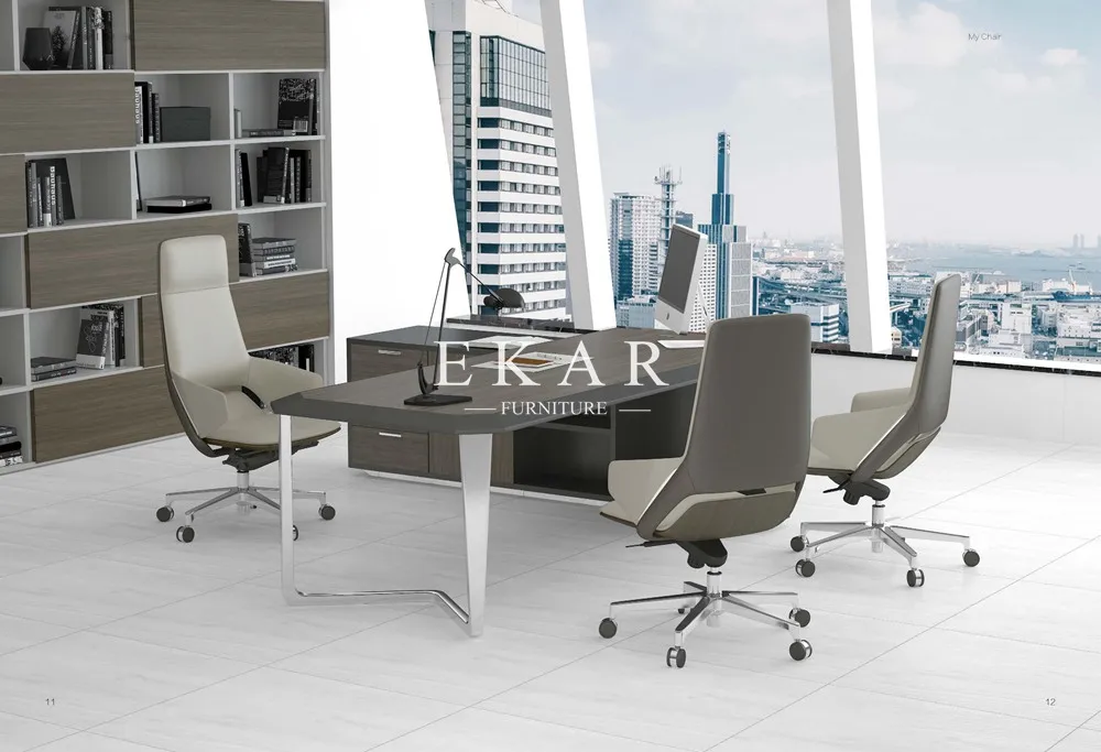 Pu Leather Swivel Chairs Foshan High Back Executive Office Chair factory