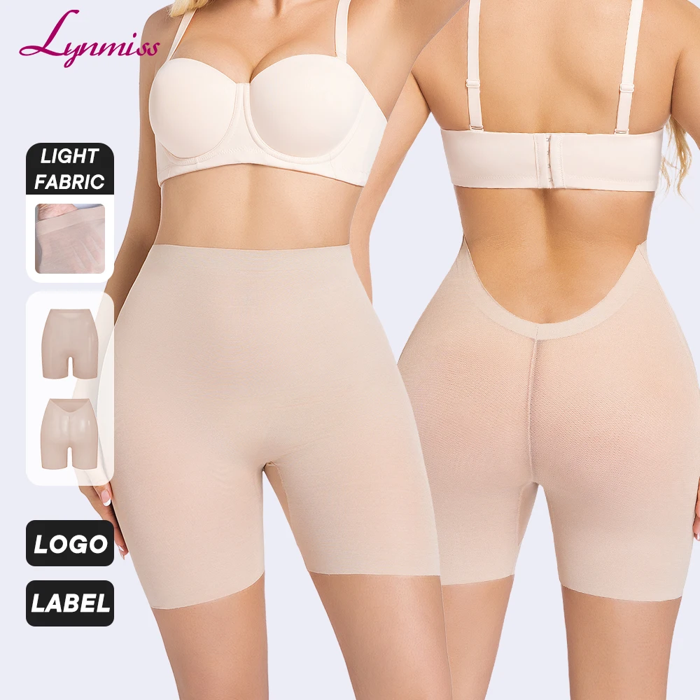 Low Back Breathable Shapewear Shorts for Women Mid-Thigh Slimming Sculpting Seamless Silky Compression