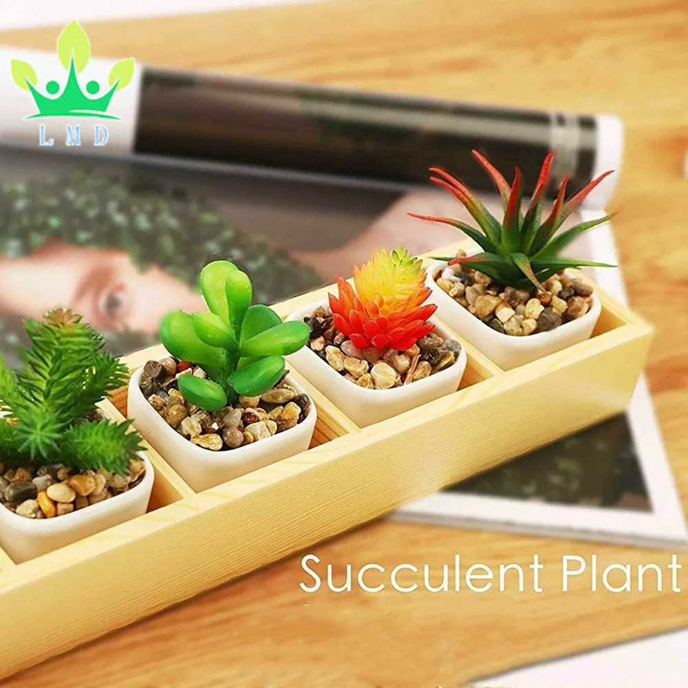 11 Pack Artificial Succulent Flocking Plants Unpotted Mini Fake