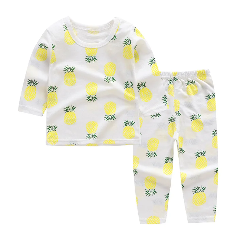 

New baby underwear set breathing cotton baby four seasons autumn clothes boys and girls long sleeve thin pajamas, 13color