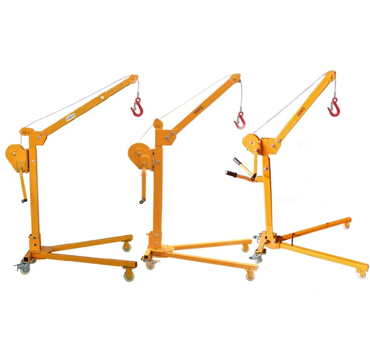 200kg 300kg 500kg Portable Jib Hoist Winch Manual Mini Lifting Cranes