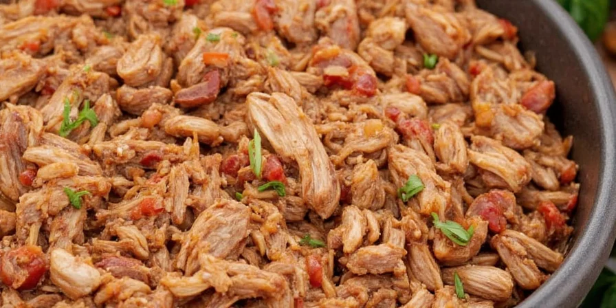 Close-up of various spices used in pulled pork recipes