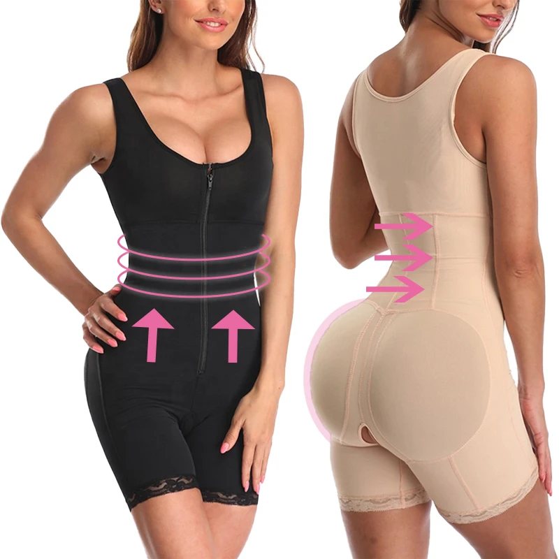 

Women Seamless Shapewear Zipper Full Body Shaper Sexy Shapewear 6XL Hot Selling Wholesale Fajas Colombianas Post Surgery Shaper