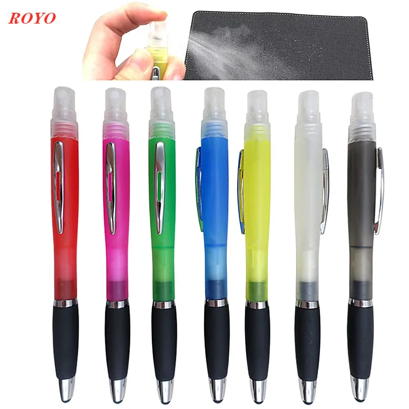 

Portable Perfume Stylus Pen Plastic Mini Refill Hand Cleaning Sprayer Disinfection Ballpoint Pen Promotional Item, 7 colors and custom