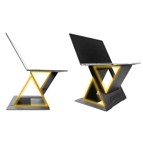 

Portable Notebook Computer Holder Invisible Thin Desk Foldable Laptop Stand, Black,orange,blue