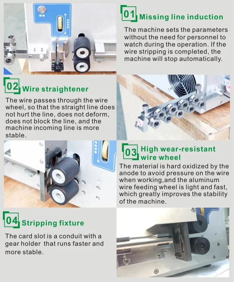 Yueqing supplier 15AWG to 4/0 AWG Automatic computer wire stripping machine WKS-670 1.5 to 100mm wire cutting stripping machine