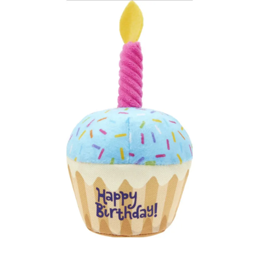 

Birthday Cake Shape plush Pet Toys Other Toys Pet Suppliers Chew Toys Dogs Eco-friendly Stocked