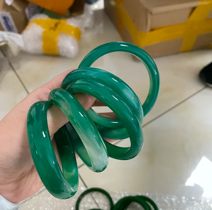 

High Quality Chinese Jade Bangle Jewelry For Women Natural Stone Real Green Jade Bangle Bracelet Wholesale