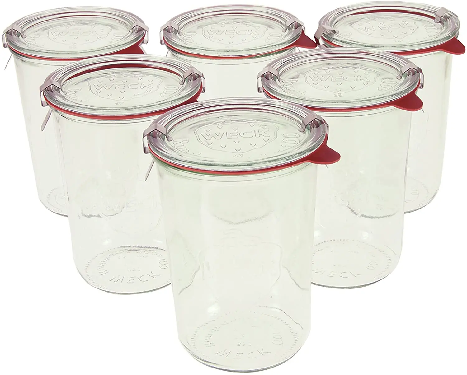 50ml,100ml,300ml,500ml Tapered Jelly Glass Weck Jars With Glass Rubber