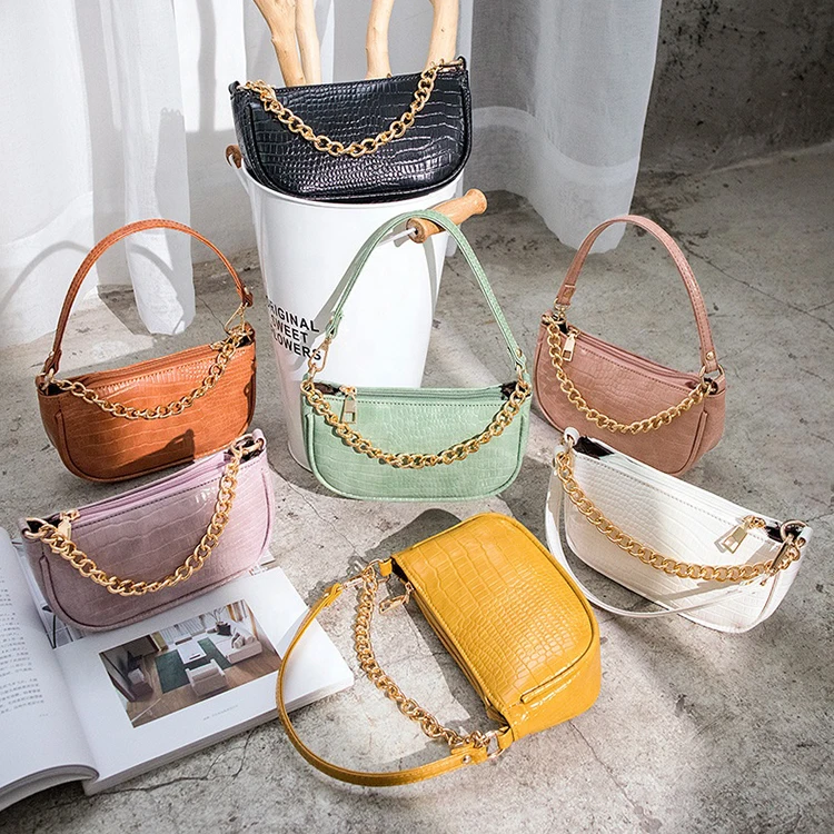

White Pu Snakeskin Bag Back Daily Shoulder Woman Handbag