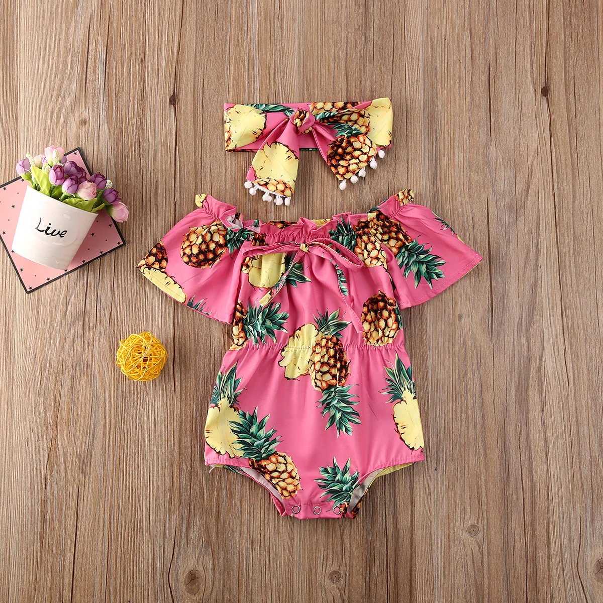 

New style Individuality Polyester Short Sleeved rompers Baby Bodysuit Set