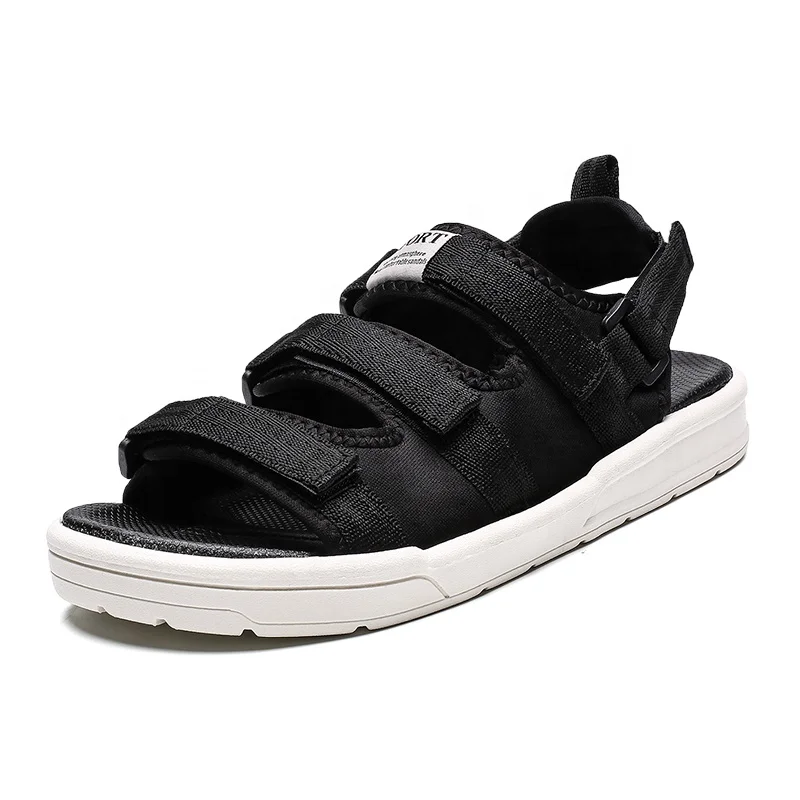 

Men's Summer Sandals High Quality Beach Couple Shoe Roman Women Casual Shoe Flat 36-48 Teenager Youth Sandals Unisex, Black&white,black