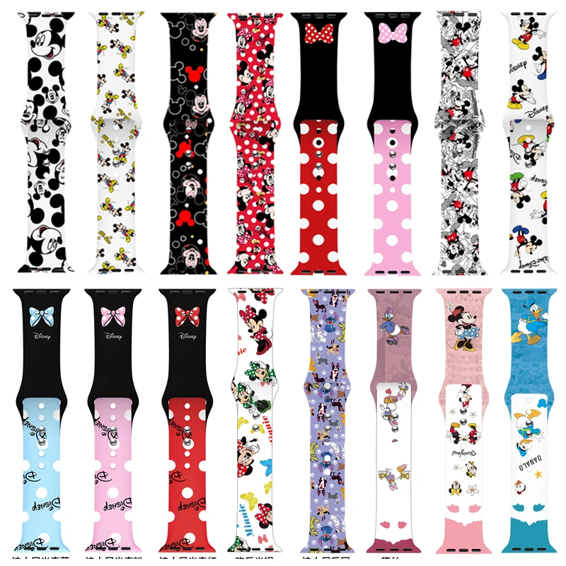 

2021 Fashion Print Silicone Watch Bands For Apple Watch Rubber Strap, Multi colors