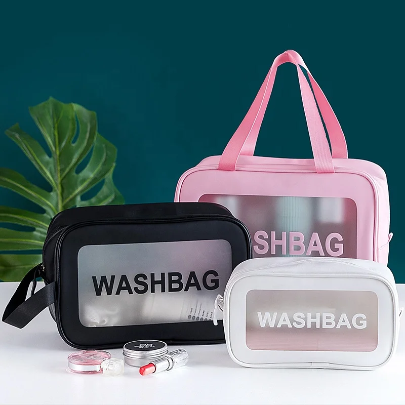 

Fashion Simple Travel Large Capacity Waterproof Toilet Bag Portable TPU Transparent Cosmetic Bag Makeup